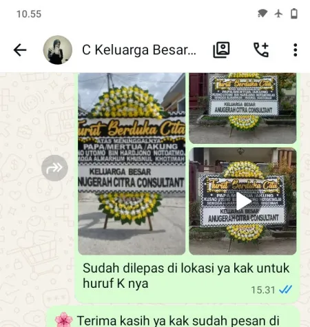 Pengiriman Papan Bunga Duka Panunggangan