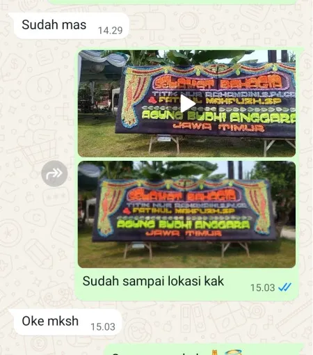 Pengiriman Papan Bunga Panunggangan